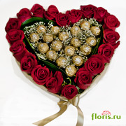 Сердце с конфетами Ferrero - /Floris.ru/